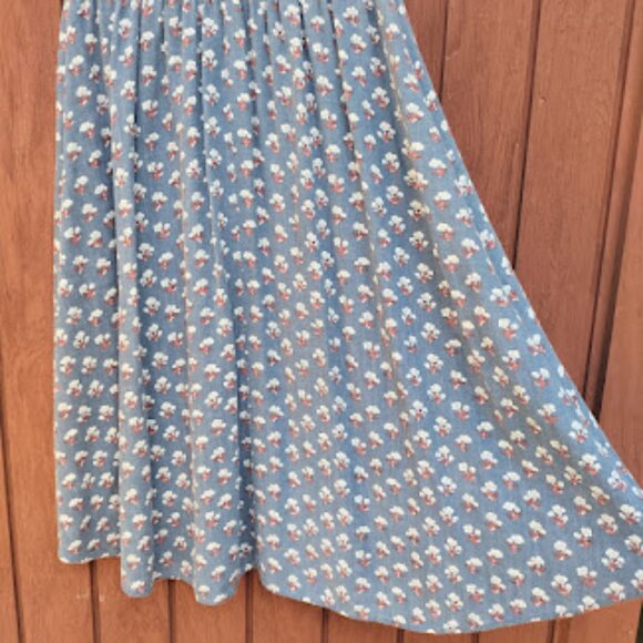 NOW + GEN X SONOMA | Ditsy Floral Button Front Midi Hi-Low Skirt Cottagecore XS - Picture 10 of 13